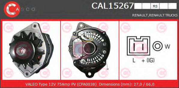 Генератор CASCO CAL15267RS