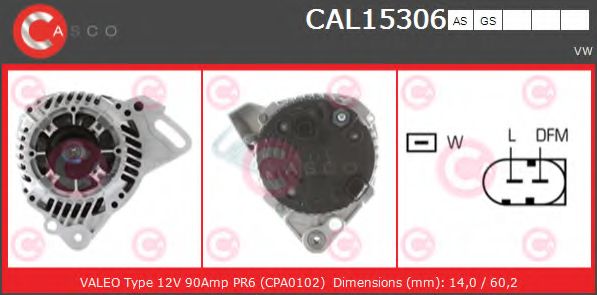 Генератор CASCO CAL15306AS