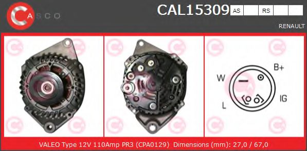 Генератор CASCO CAL15309RS