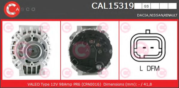 Генератор CASCO CAL15319GS