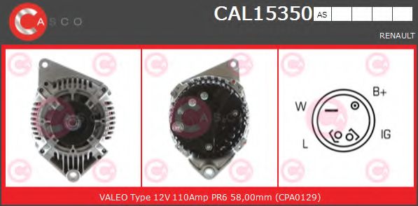 Генератор CASCO CAL15350AS