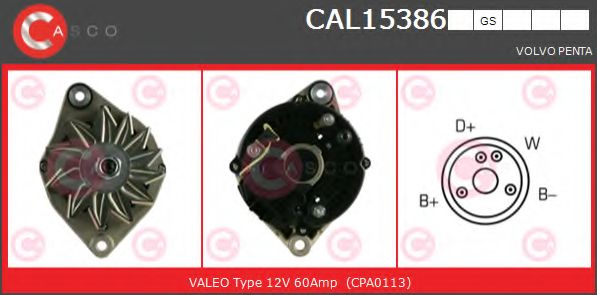 Генератор CASCO CAL15386GS