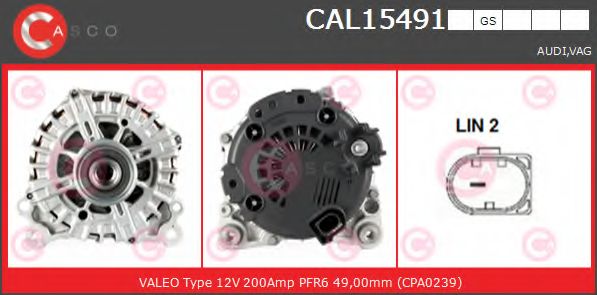 Генератор CASCO CAL15491GS