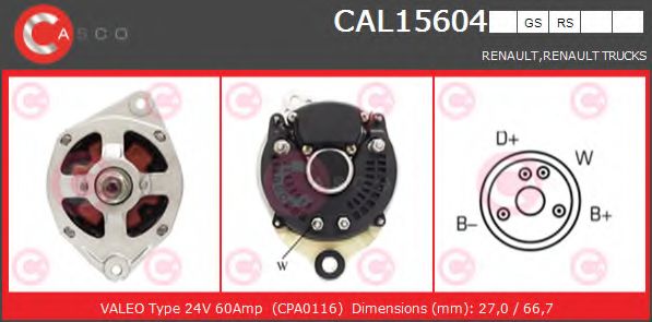 Генератор CASCO CAL15604GS