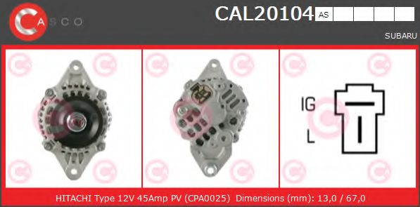 Генератор CASCO CAL20104AS