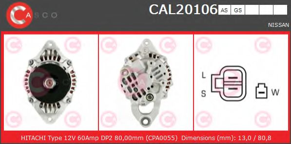 Генератор CASCO CAL20106AS
