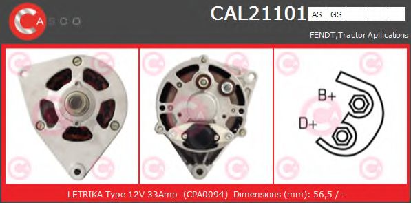 Генератор CASCO CAL21101AS
