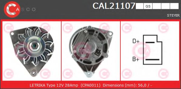 Генератор CASCO CAL21107GS