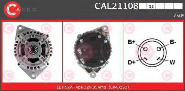 Генератор CASCO CAL21108GS