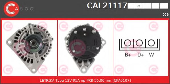 Генератор CASCO CAL21117GS