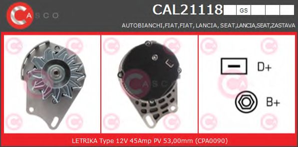 Генератор CASCO CAL21118GS