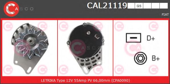 Генератор CASCO CAL21119GS