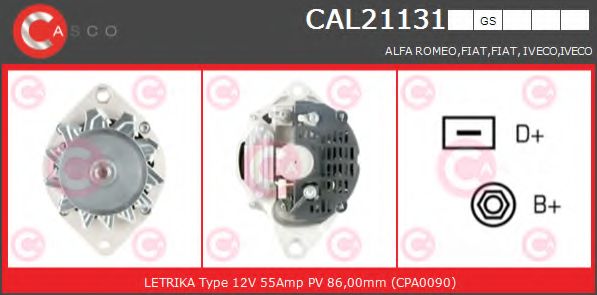 Генератор CASCO CAL21131GS