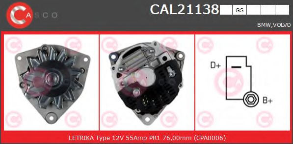 Генератор CASCO CAL21138GS