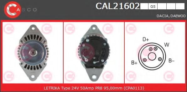 Генератор CASCO CAL21602GS