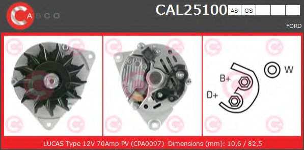 Генератор CASCO CAL25100AS