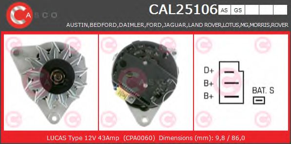 Генератор CASCO CAL25106GS