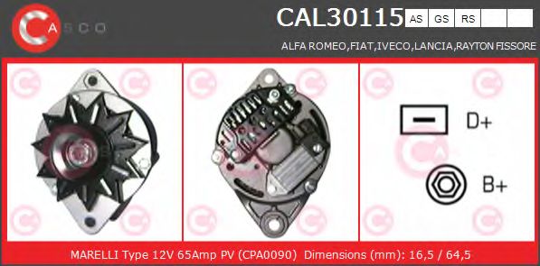 Генератор CASCO CAL30115AS