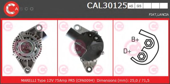 Генератор CASCO CAL30125AS