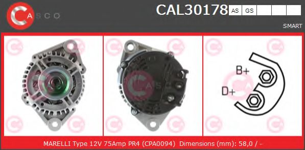 Генератор CASCO CAL30178AS