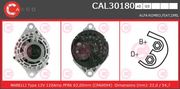 Генератор CASCO CAL30180AS