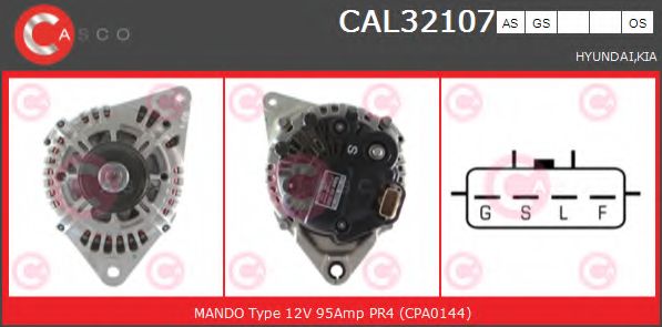 Генератор CASCO CAL32107AS