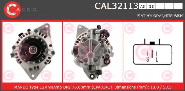 Генератор CASCO CAL32113GS