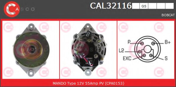 Генератор CASCO CAL32116GS