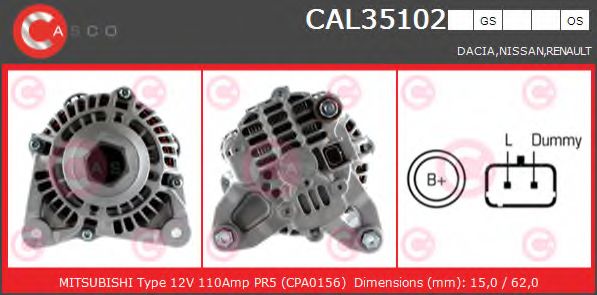 Генератор CASCO CAL35102GS