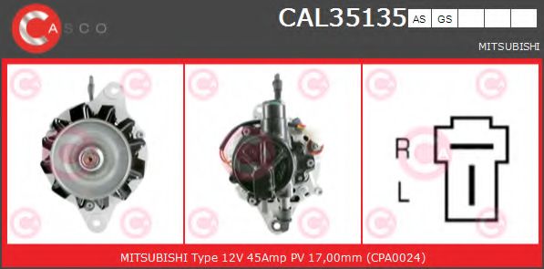 Генератор CASCO CAL35135AS