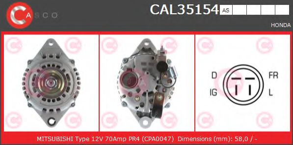 Генератор CASCO CAL35154AS