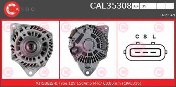 Генератор CASCO CAL35308AS