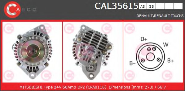Генератор CASCO CAL35615GS