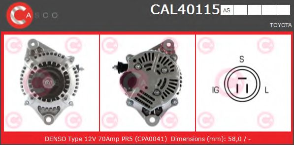 Генератор CASCO CAL40115AS