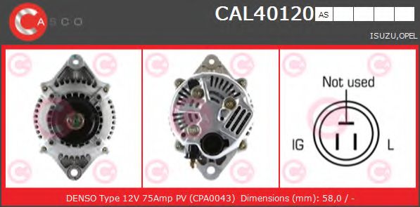 Генератор CASCO CAL40120AS