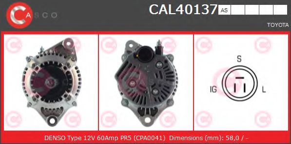 Генератор CASCO CAL40137AS