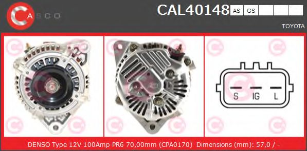 Генератор CASCO CAL40148AS