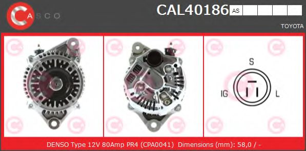 Генератор CASCO CAL40186AS