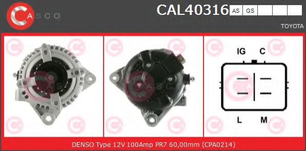 Генератор CASCO CAL40316AS