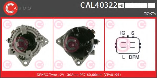 Генератор CASCO CAL40322AS