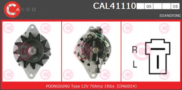 Генератор CASCO CAL41110GS