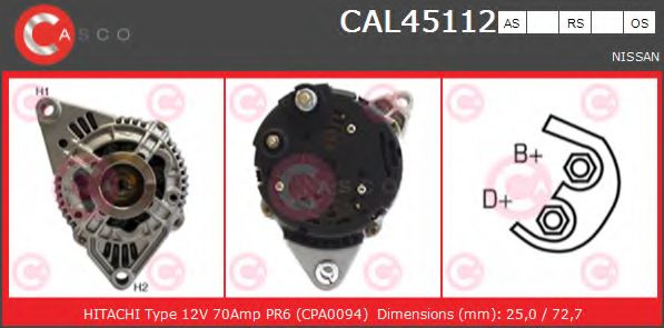 Генератор CASCO CAL45112OS