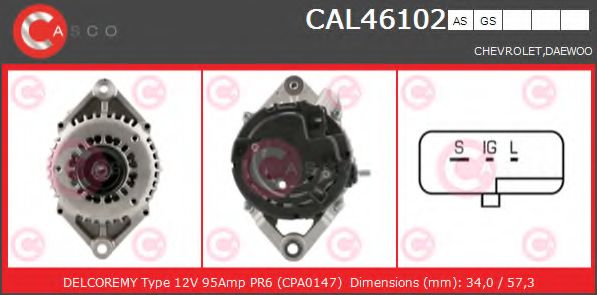 Генератор CASCO CAL46102AS