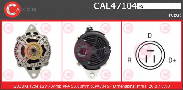 Генератор CASCO CAL47104AS