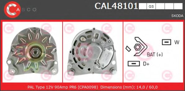 Генератор CASCO CAL48101GS