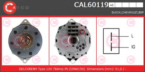 Генератор CASCO CAL60119AS