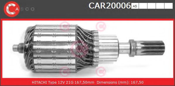 Якорь, стартер CASCO CAR20006AS