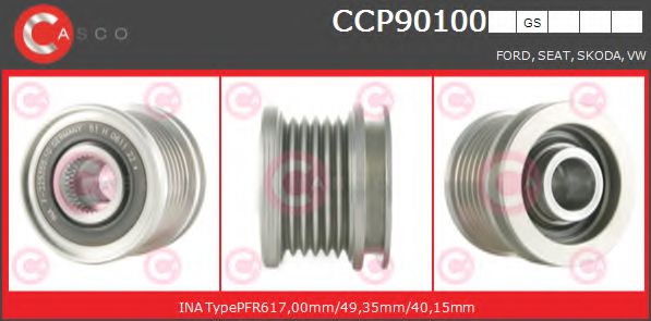 Ременный шкив, генератор CASCO CCP90100GS
