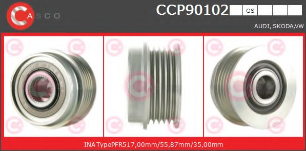 Ременный шкив, генератор CASCO CCP90102GS