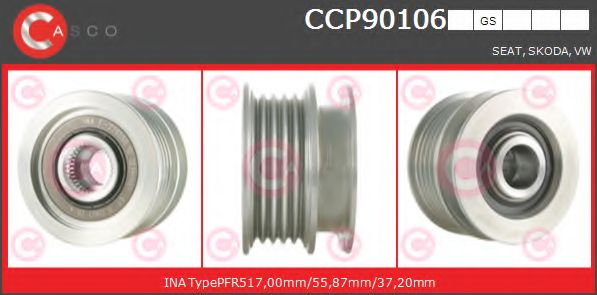 Ременный шкив, генератор CASCO CCP90106GS